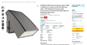 Ip65 Hyperlite 744759028341 Wall Pack Led Exterior Light 100w 13 000lm Waterproof Security