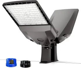 Hp-hw-150w-apm Hyperlite 150w Led Parking Lot Light 5000k Dusk To Dawn 180 Mount 6328gy