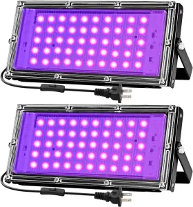 Ic-snzg50-2 Icreating 50w Black Lights For Glow Party - Strong High Power Light Flood 395n