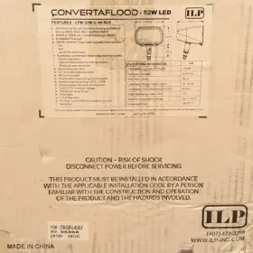 Cfm-52w-u-40-blk Ilp Convertaflood 52w Led Flood Light Black 120-277v #95868