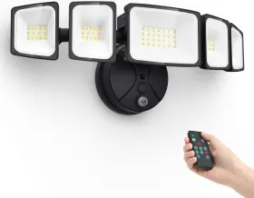 Bdbs55d-5 Imaihom 5 Adjustable Heads Dusk To Dawn Led Outdoor Lighting 55w Flood Black