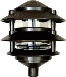 Pl3tledbr Industries Inc. Made In The Usa Led Weatherproof 3-tier Pathlight - Bronze