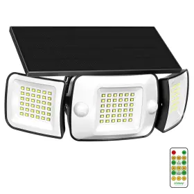 Yl002-12c Intelamp Solar Flood Lights Outdoor Waterproof 6000mah 1200lm 1 Pack Black