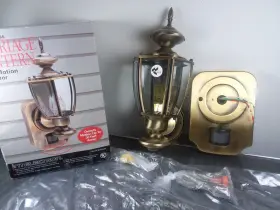 Bc915ab Intelectron 026365903404 Solid Brass Carriage Lantern Motion Detector Outdoor Light Antique
