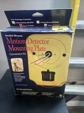 Intelectron 026365909109 Solid Brass Motion Detector Mounting Plate Conversion Kit-intelectron - Black Intelectron 026365909109 Solid Brass Motion Detector Mounting Plate Conversion Kit-intelectron - Black