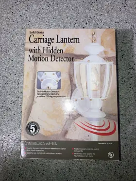 Bc918wt Intelectron Solid Brass Carriage Lantern Motion Detector Outdoor Light Antique