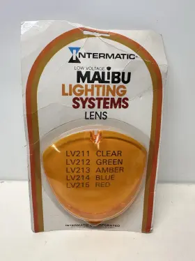 Lv213 Intermatic Vtg Malibu Lighting Floodlight Lens Amber New Sealed