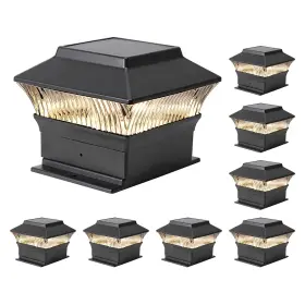 Il0108-08r Involux 8 Pack Solar Post Cap Lights - Classic #1 For Flat Surfaces And 4x4 Vinyl Als