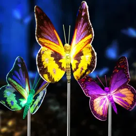 St-ting-l799 Iqytb Outdoor Solar Garden Lights 3 Pack Butterfly