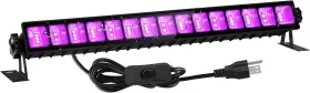 Isuerfy 313103546574 Upgraded 36w Led Black Light Bar Premium Flood With Plug Switch 5ft Cord