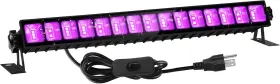 Isuerfy 313113718787 36w Led Black Light Bar With Switch And Cord Ideal For Parties Events