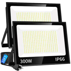 B0cnr831mn Isuerfy 300w Led Flood Light Outdoor Plug 36000lm Ip66 5000k Daylight 2 Pack