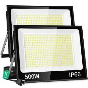 Suer-fl500w-5000k-2 Isuerfy 500w Led Flood Light Outdoor With Plug 10ft Cable 2750w Eqv. 60000lm Ultra