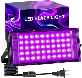 Suer-fl50w-tj-1p Isuerfy 50w Led Black Light Ip66 Waterproof Outdoor Blacklight Flood With Switch