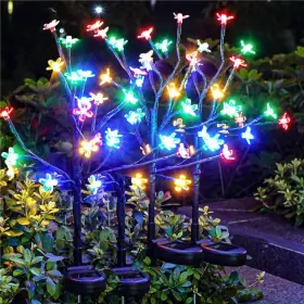 Iu0015 Iueecen Solar Garden Lights Outdoor Waterproof Multicolor Cherry 6pack