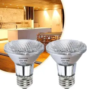 Ivyemons 705353233067 Par20 Flood 39w 120v 480 Lumens- 2 Pack Light Bulbs With E26 Base P