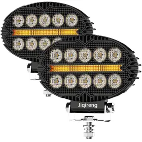 Sw05-22 Jiqireng Truck Strobe Lights 5.5 Inch 3000lm 60w Oval Amber Warning Flood Beam