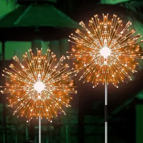 K5001j-yanhua-120-cheng-2-1f Jjgoo Solar Firework Lights 2 Pack 120 Leds Lighting Modes Orange