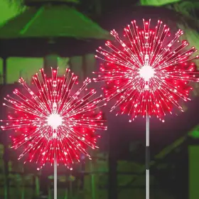 K5001k-yanhua-120-hong-2-1f Jjgoo Solar Firework Lights 2 Pack 120 Leds Lighting Modes Red