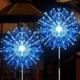 Km5004d-yanhua-180-blue-2 Jjgoo Solar Firework Lights 2 Pack 180 Leds Lighting Blue