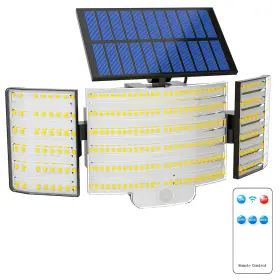 01-01-005-032381 Jjx Solar Outdoor Lights 3000lm 238 Led 1 Pack 3-head Motion Black