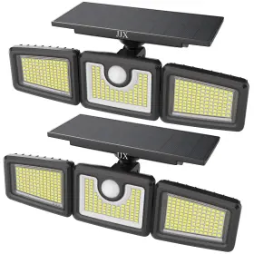 01-01-005-063122 Jjx 2 Pack Solar Lights Outdoor 3000lm 312 Led Motion Sensor Black