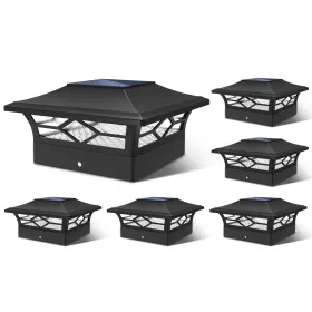 Tz16 Jofios 727370684431 Solar Post Cap Lights Outdoor 6pack Waterproof Powered Deck Fence