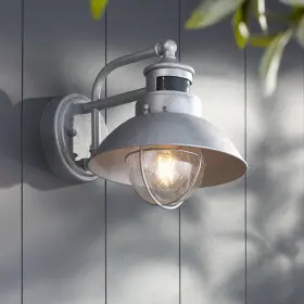 A80672bp John Timberland Oberlin Rustic Outdoor Wall Light Fixture Steel Dusk To Dawn Motion Sensor 9 Inch