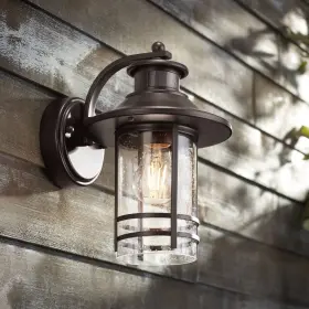 Jf-1703010 John Timberland Galt Rustic Outdoor Wall Light Fixture Oil Rubbed Bronze Dusk To Dawn 11 1/4 Inch