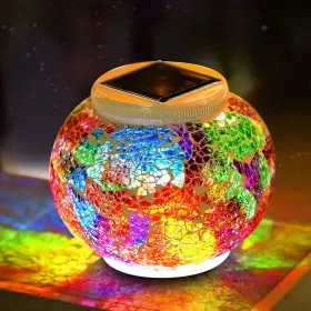 B07r8yzc4l Joyathome Color Changing Solar Powered Glass Ball Garden Lights Echargeable T