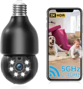 E3w-8053-001 Juflsky Light Bulb Security Camera Outdoor 2k 5g&2.4g Wifi Cameras Wireless Out