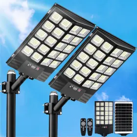 Tl-166-2 Jwt 2 Pack 16 Inch Large Solar Street Lights Outdoor Waterproof - Powered Security