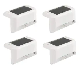 Lq1led018 K Jingkelai Solar Powered Step Lights For Outdoor Stairs Railing Fence Post White