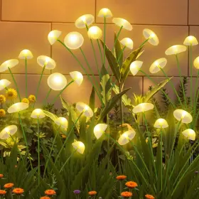 Kaq-4pk-solarmushroom-ww Kaq 4pk 32led Solar Garden Lights Outdoor Waterproof 4 Pack Warm White