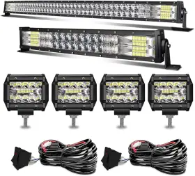 Kn-hl-288w120cd4d4p60w-bt-dec Keenaxis Led Light Bar 50 Inch 288w 22 120w Curved Spot Flood Combo