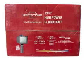 Oyv-58 Keystone 843654160085 New Xfit High Power Floodlight Kt-fled140ps-r4-osf-unv-8csb-vdim