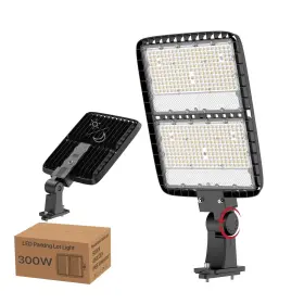 Kf-pkl03-300w-apm-1p Kifflux 300w Led Parking Lot Light Outdoor Lighting 36000lm 5000k Wall Mount Sec