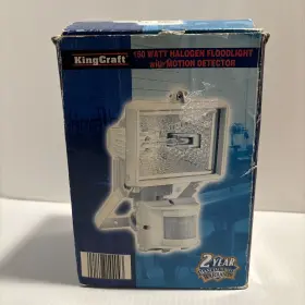 9219-06 Kingcraft King Craft 150 Watt Halogen Floodlight With Motion Detector No Bulb B49