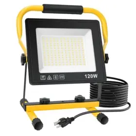 1tuo3 Kloejaa 120w Led Work Light 12000lm Portable With 16.4ft Cord Ip66 6500k
