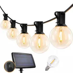 Koaoeirs 313048248274 25 Light 50 Ft. Indoor/outdoor Solar Powered G40 Party Integrated Led Globe Stri