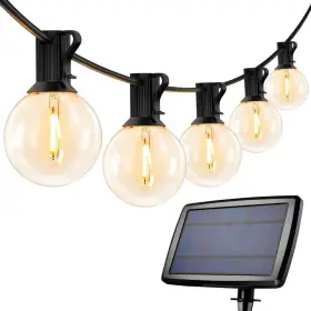 Koaoeirs 313109138117 25-light 50 Ft. Outdoor/indoor Solar Usb Led G40 Integrated Globe With Shatterp