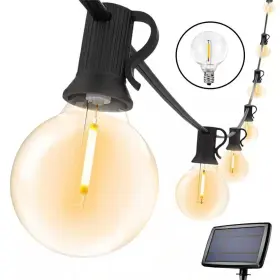 Koaoeirs 313112294299 25-light 50 Ft. Outdoor/indoor Solar Led G40 Integrated Globe Shatterproof 2