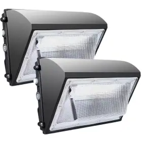 Koaoeirs 445003076028 Dusk To Dawn 800-watt Equivalent Integrated Led Wall Pack Light 5000k Black Outd