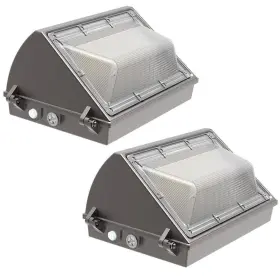Koaoeirs 744110868371 800-watt Equivalent Integrated Led Bronze Outdoor Lighting Fixtures Dusk To Dawn