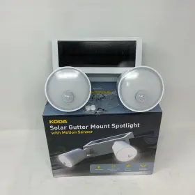 Koda 840010305654 1200-lumen Solar White Motion Sensing Led Gutter Mount Spotlight