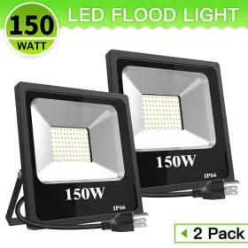 Kukuppo Ng-fl-150wx2-508-bus 2pack 150w Led Flood Light Outdoor Garden Backyard Security Wall Lamp Waterproof