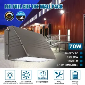 Ng-fwp-70w Kukuppo Led Wall Pack Light 70w/56w/42w/28w Cct Yard Security Area Lighting Full Cut-off