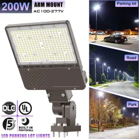 Ng-pl-200wd-508s-cngn Kukuppo 200w Led Parking Lot Light Commercial Outdoor Shoebox Street Pole Lamp Arm Mount