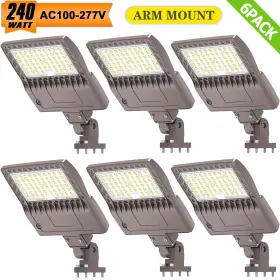 Ng-sb-240w-508-cngn Kukuppo 6pack 240w Led Parking Lot Light Commercial Shoebox Pole 5000k -33600lumen