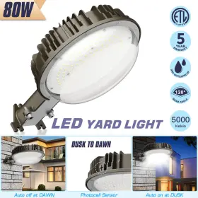 Ng-sp-80w-508px-br Kukuppo 80w Led Yard Light Outdoor Garden Backyard Security Floodlight Dusk To Dawn Ip65